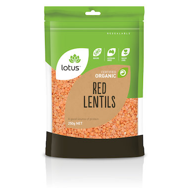 Lotus Lentils Red Split Organic 250g