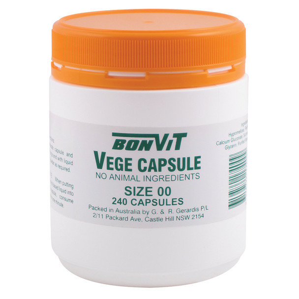 Bonvit Empty Vege Capsules 00 x 240 Capsules