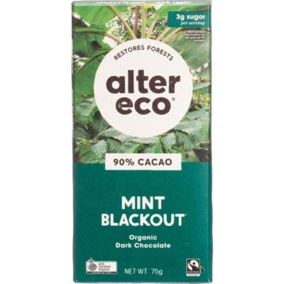 Alter Eco Mint Blackout Organic Chocolate 75gm
