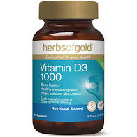 Herbs of Gold Vitamin D3 1000 120 tabs