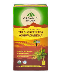 Organic India Tulsi Green Tea Ashwagandha Tea