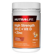 Nutra-Life Vit C 1200 + Vit D + Zinc 120tbs