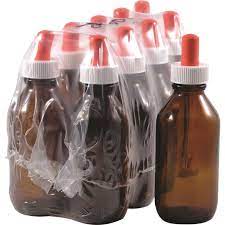 Amber Glass Bottle & Dropper 10 x 100ml