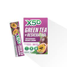 X50 Green Tea + Resveratrol Passion Fruit Flavour 30pk